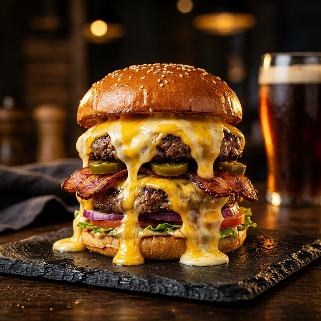 Cheesy Avalanche Burger