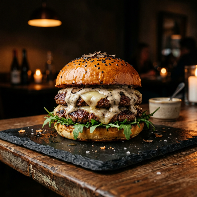 Truffle Double Smash Burger